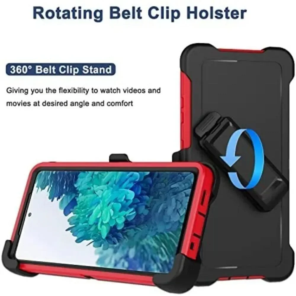 🔹️🔺️NIB Red RubCase w/Belt Clip For Samsung Galaxy Fe 5G